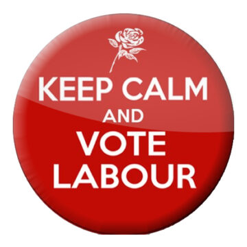 keep calm vote labour badge
