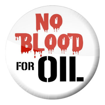 no blood for oil badge